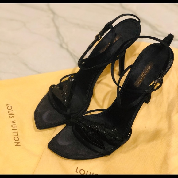Authentic Louis Vuitton Black Strappy Sandals - Picture 2 of 6